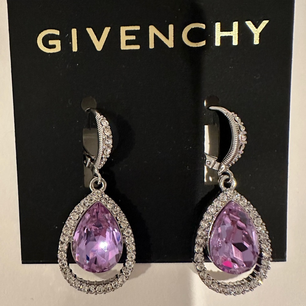 New Givenchy crystal drop earrings